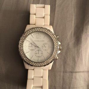 White Michael kors watch